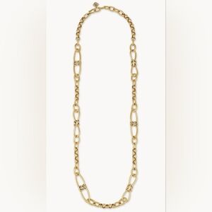 Kendra Scott Fallyn Long Strand Necklace Vintage Gold Tone Chunky Chain